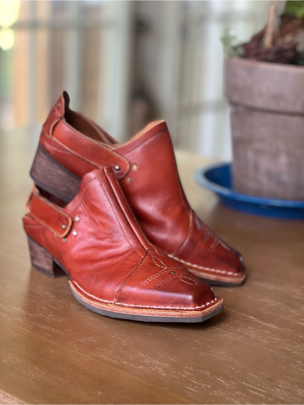 Sergio Tomani Nubs Leather Western Mules (37)